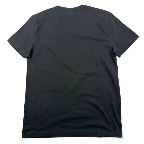 Lacoste Mens Cavier Croc V Neck Tee Shirt Black - Picture 2 of 7